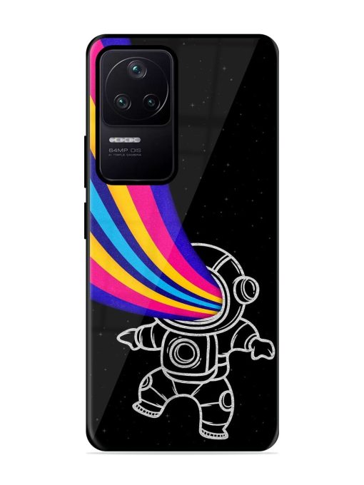 Astronaut Glossy Metal TPU Phone Cover for Poco F4 (5G) Zapvi