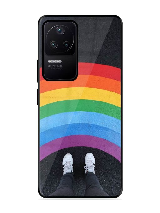 Legs Rainbow Glossy Metal TPU Phone Cover for Poco F4 (5G)