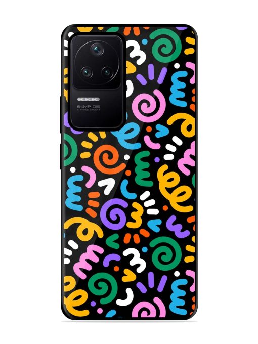 Colorful Seamless Vector Glossy Metal Phone Cover for Poco F4 (5G) Zapvi