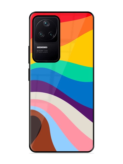 Minimal Pride Art Glossy Metal Phone Cover for Poco F4 (5G)