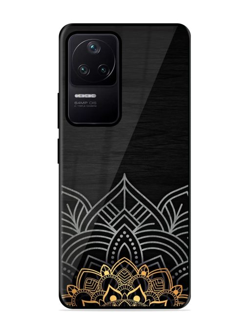 Decorative Golden Pattern Glossy Metal Phone Cover for Poco F4 (5G)