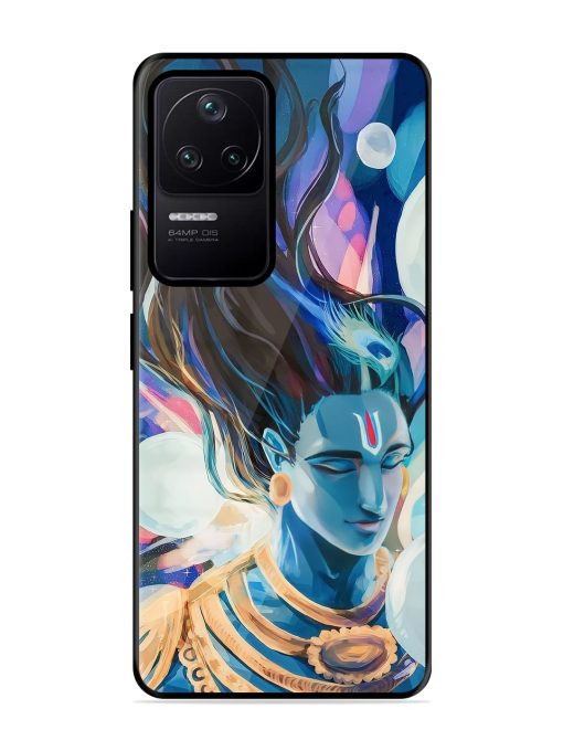 Bhagwan Sri Krishna Glossy Metal Phone Cover for Poco F4 (5G) Zapvi