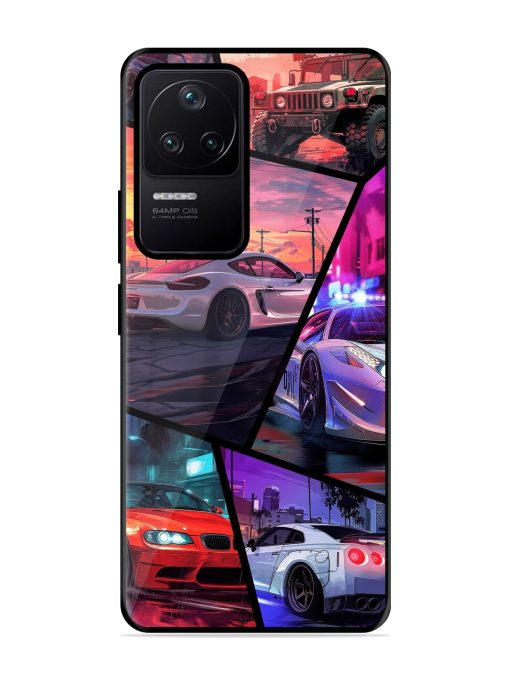 Ride In Pixels Glossy Metal Phone Cover for Poco F4 (5G) Zapvi