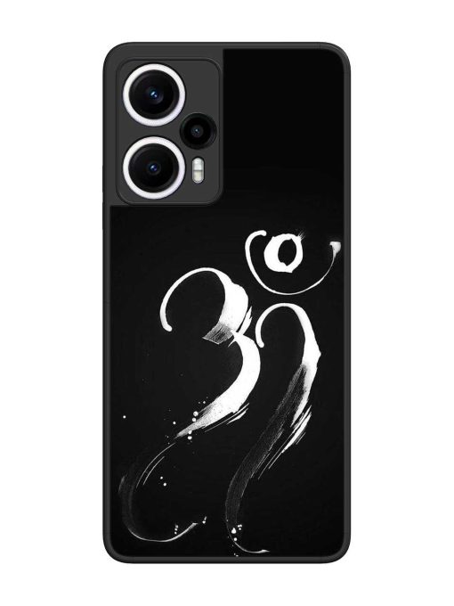 Om Logo Glossy Metal Phone Cover for Poco F5 (5G)