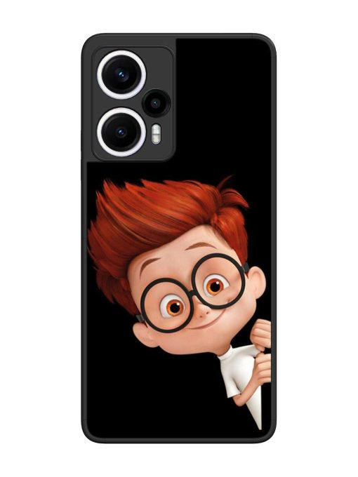 Smart Boy Cartoon Glossy Metal Phone Cover for Poco F5 (5G) Zapvi