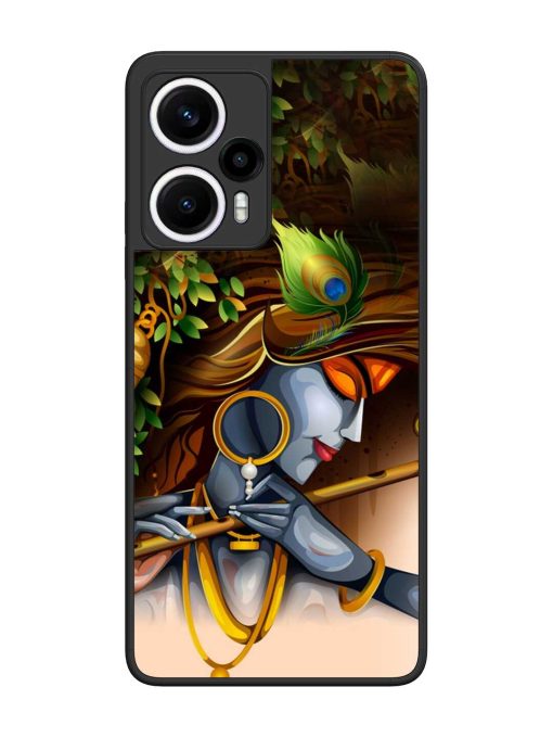 Krishna Glossy Metal Phone Cover for Poco F5 (5G) Zapvi