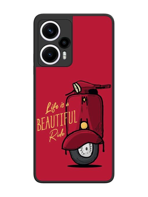 Life Is Beautiful Rides Glossy Metal Phone Cover for Poco F5 (5G) Zapvi