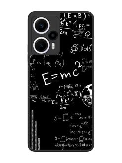 E=Mc2 Mass?Energy Equivalence Glossy Metal Phone Cover for Poco F5 (5G)