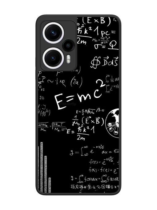 E=Mc2 Mass?Energy Equivalence Glossy Metal Phone Cover for Poco F5 (5G) Zapvi