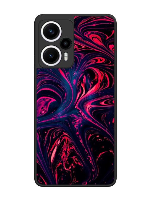 Abstract Background Glossy Metal Phone Cover for Poco F5 (5G) Zapvi