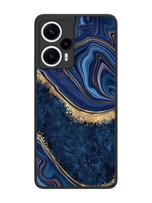 Abstract Background Blue Glossy Metal TPU Phone Cover for Poco F5 (5G) Zapvi