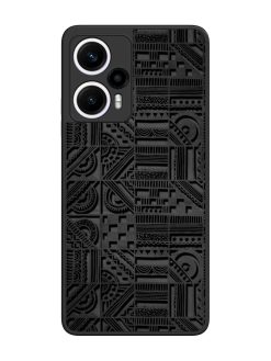 Seamless Pattern Glossy Metal Phone Cover for Poco F5 (5G)