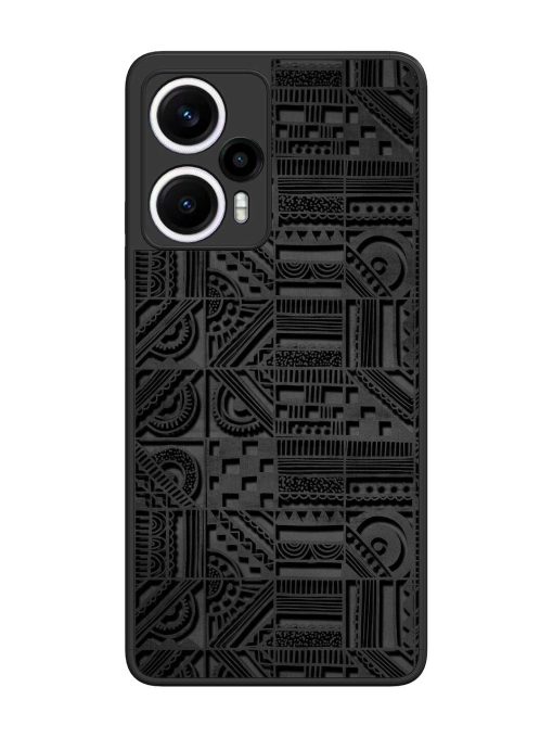 Seamless Pattern Glossy Metal Phone Cover for Poco F5 (5G) Zapvi