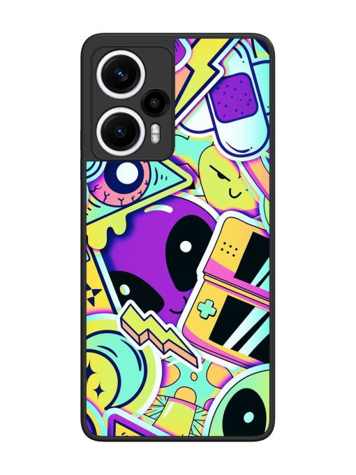 Scratch Art Glossy Metal Phone Cover for Poco F5 (5G) Zapvi