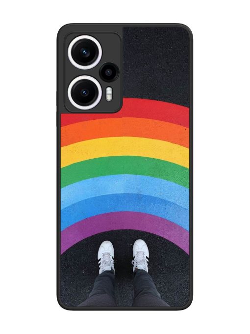 Legs Rainbow Glossy Metal TPU Phone Cover for Poco F5 (5G)