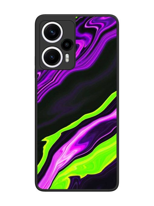 Bright Fluid Violet Glossy Metal Phone Cover for Poco F5 (5G) Zapvi