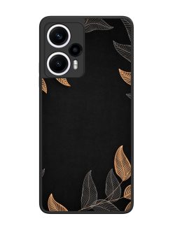 Foliage Art Glossy Metal Phone Cover for Poco F5 (5G)