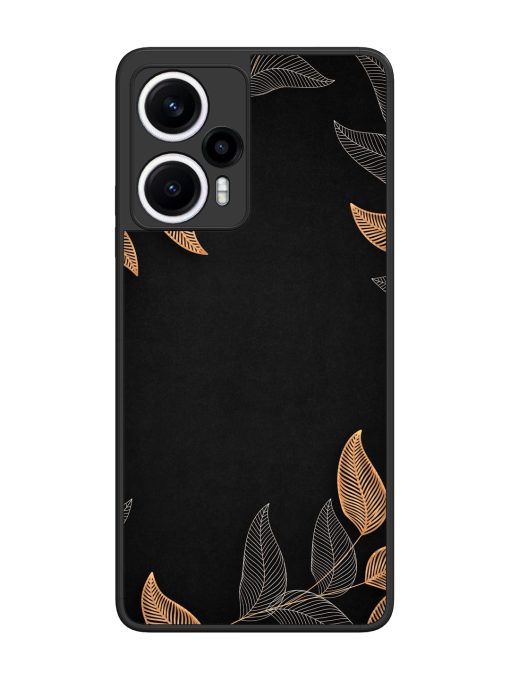 Foliage Art Glossy Metal Phone Cover for Poco F5 (5G)