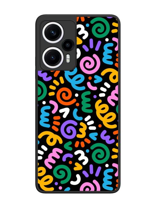 Colorful Seamless Vector Glossy Metal Phone Cover for Poco F5 (5G) Zapvi