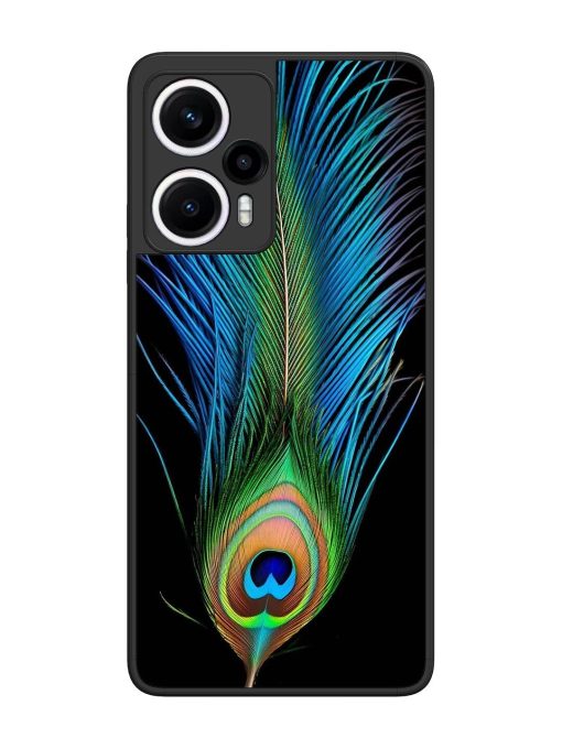 Peacock Feather Glossy Metal TPU Phone Cover for Poco F5 (5G)