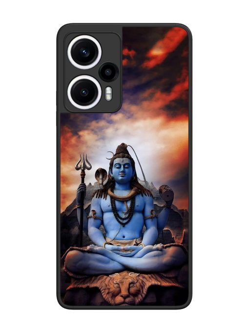 Jai Jai Shiv Glossy Metal Phone Cover for Poco F5 (5G) Zapvi