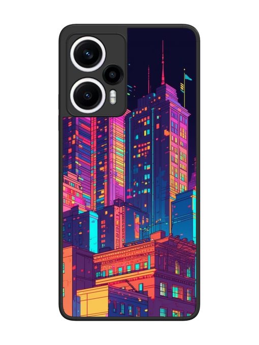 City View Glossy Metal Phone Cover for Poco F5 (5G) Zapvi