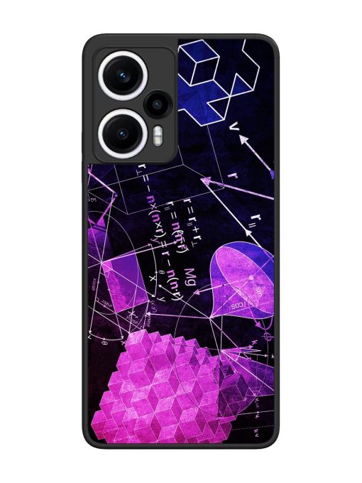 Math Physics Formula Art Glossy Metal Phone Cover for Poco F5 (5G)