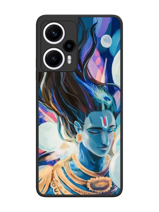 Bhagwan Sri Krishna Glossy Metal Phone Cover for Poco F5 (5G)