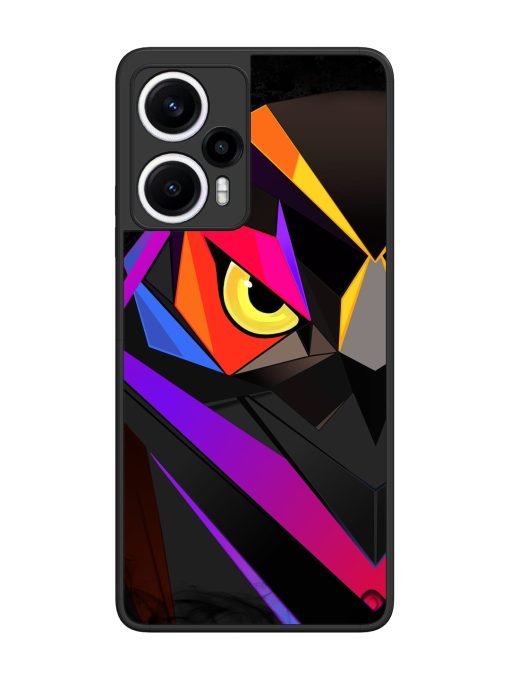 Wpap Owl Glossy Metal Phone Cover for Poco F5 (5G) Zapvi