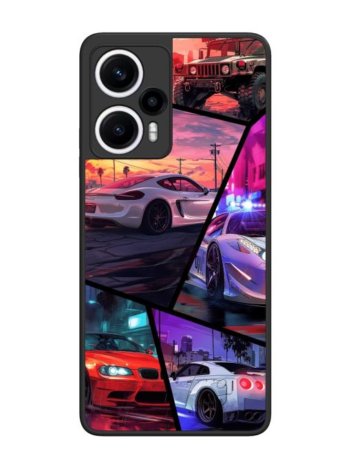 Ride In Pixels Glossy Metal Phone Cover for Poco F5 (5G) Zapvi