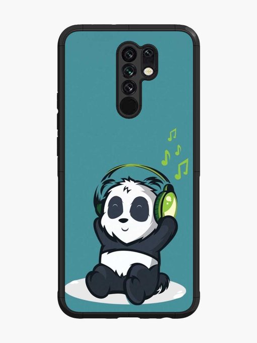 Music Panda Glossy Metal Phone Cover for Poco M2