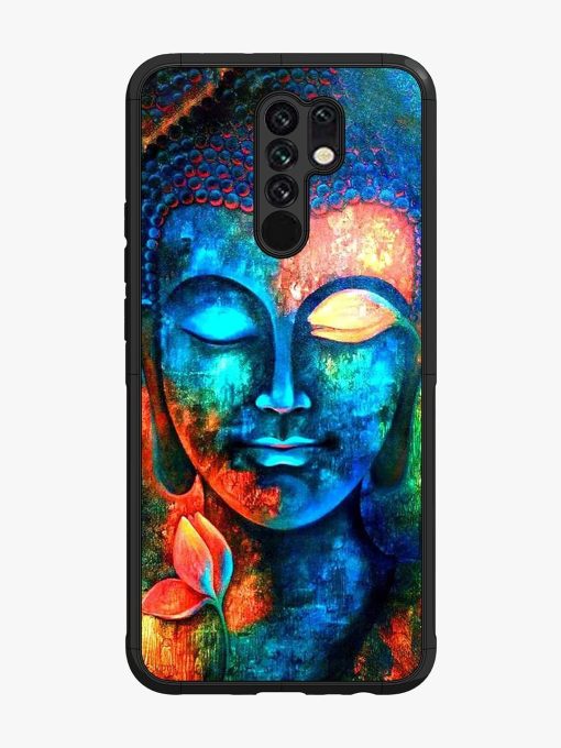 Buddha Painting Glossy Metal Phone Cover for Poco M2 Zapvi