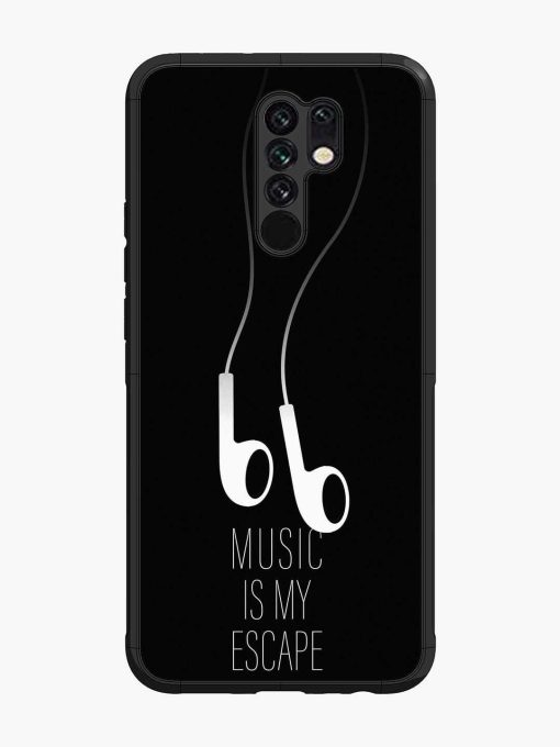 Music Is My Escape Glossy Metal Phone Cover for Poco M2 Zapvi