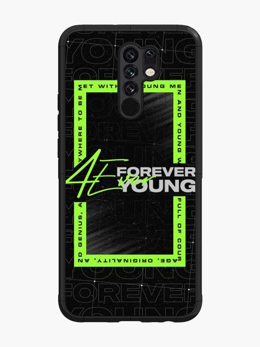 Forever Young Glossy Metal Phone Cover for Poco M2 Zapvi