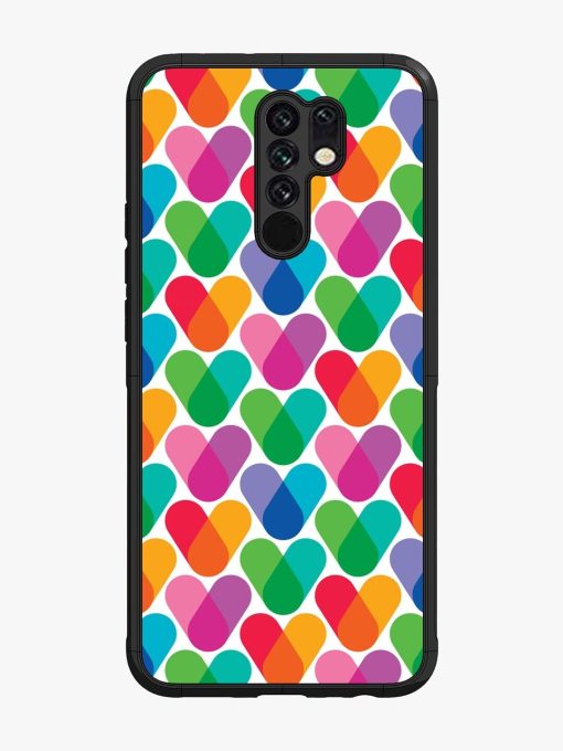 Overlapping Colors Colorful Glossy Metal TPU Phone Cover for Poco M2 Zapvi