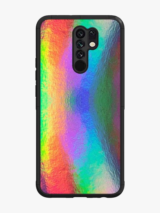 Colorful Holographic Background Glossy Metal TPU Phone Cover for Poco M2 Zapvi