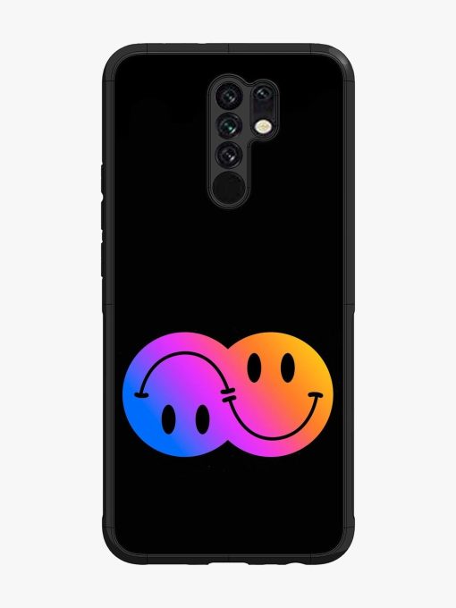 Gradient Smile Art Glossy Metal TPU Phone Cover for Poco M2 Zapvi