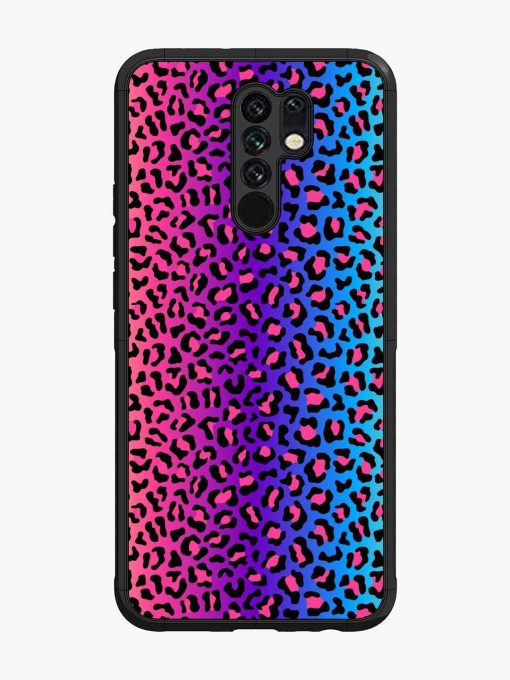 Colorful Leopard Seamless Glossy Metal Phone Cover for Poco M2 Zapvi