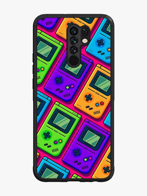 Game Seamless Pattern Glossy Metal Phone Cover for Poco M2 Zapvi