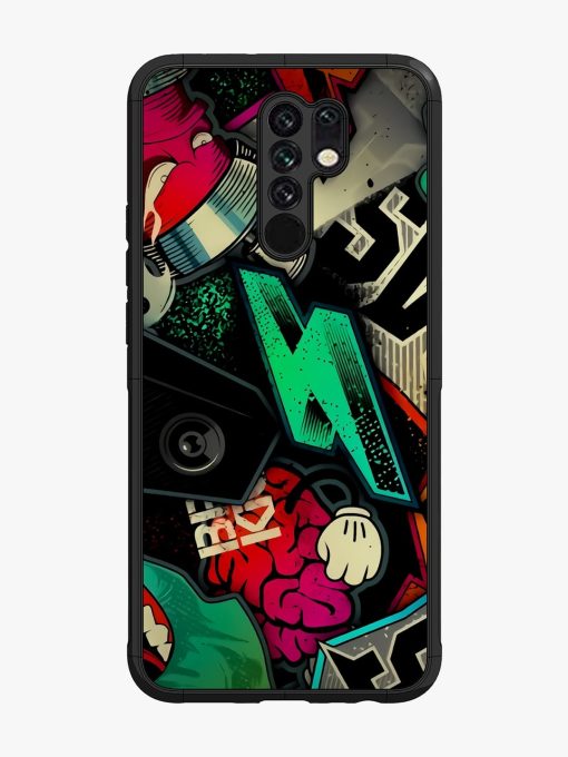 Graffiti Art Glossy Metal Phone Cover for Poco M2 Zapvi