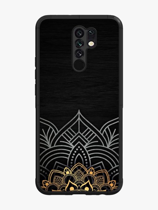 Decorative Golden Pattern Glossy Metal Phone Cover for Poco M2