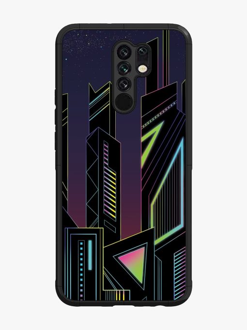 Neon Dreamscape Glossy Metal Phone Cover for Poco M2 Zapvi