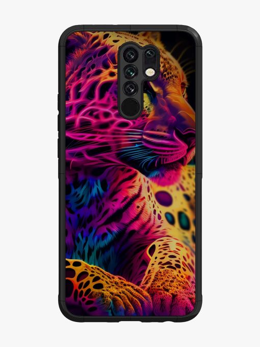 Leopard Art Glossy Metal Phone Cover for Poco M2 Zapvi