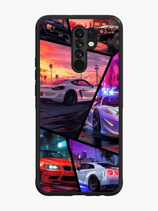 Ride In Pixels Glossy Metal Phone Cover for Poco M2