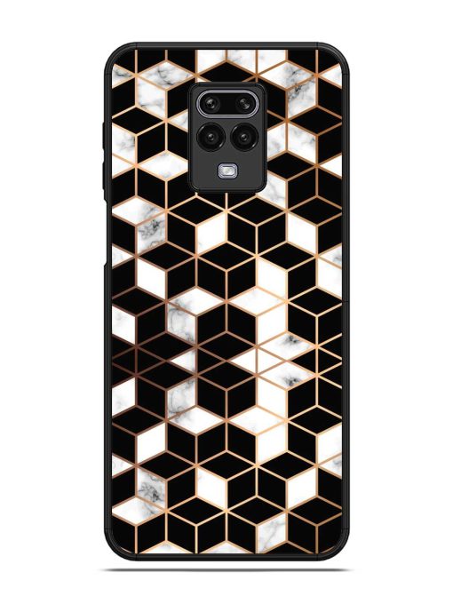 Vector Marble Texture Glossy Metal Phone Cover for Poco M2 Pro Zapvi