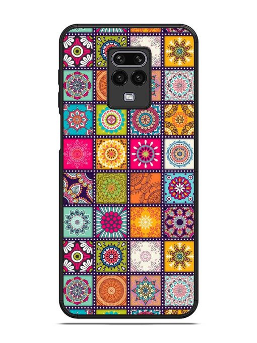 Seamless Pattern Vintage Glossy Metal Phone Cover for Poco M2 Pro Zapvi