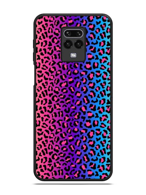 Colorful Leopard Seamless Glossy Metal Phone Cover for Poco M2 Pro Zapvi