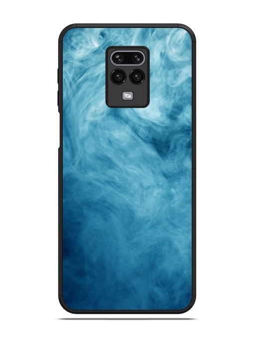 Blue Smoke Art Glossy Metal Phone Cover for Poco M2 Pro Zapvi