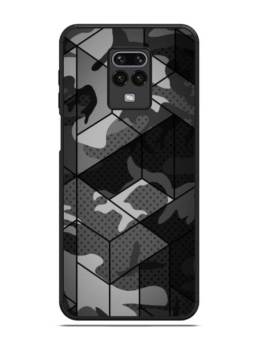 Hexagonal Pattern Glossy Metal Phone Cover for Poco M2 Pro Zapvi