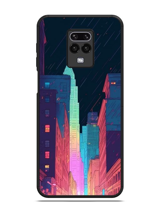 Minimal City Art Glossy Metal Phone Cover for Poco M2 Pro Zapvi